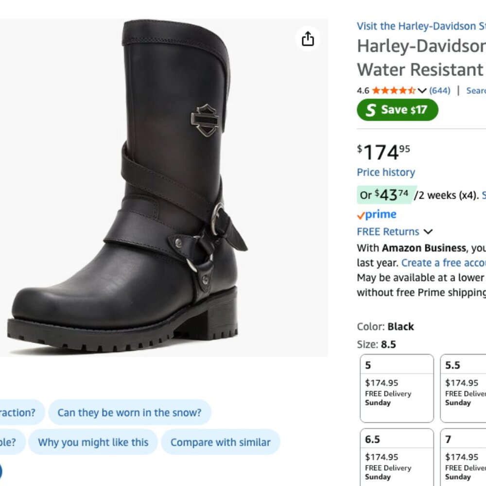 Harley-Davidson Women's Amber Water Resistant Boot